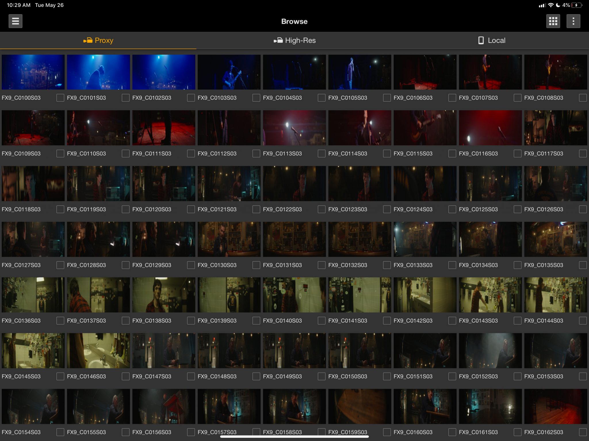 End of the Dial proxy thumbnails in Content Browser Mobile